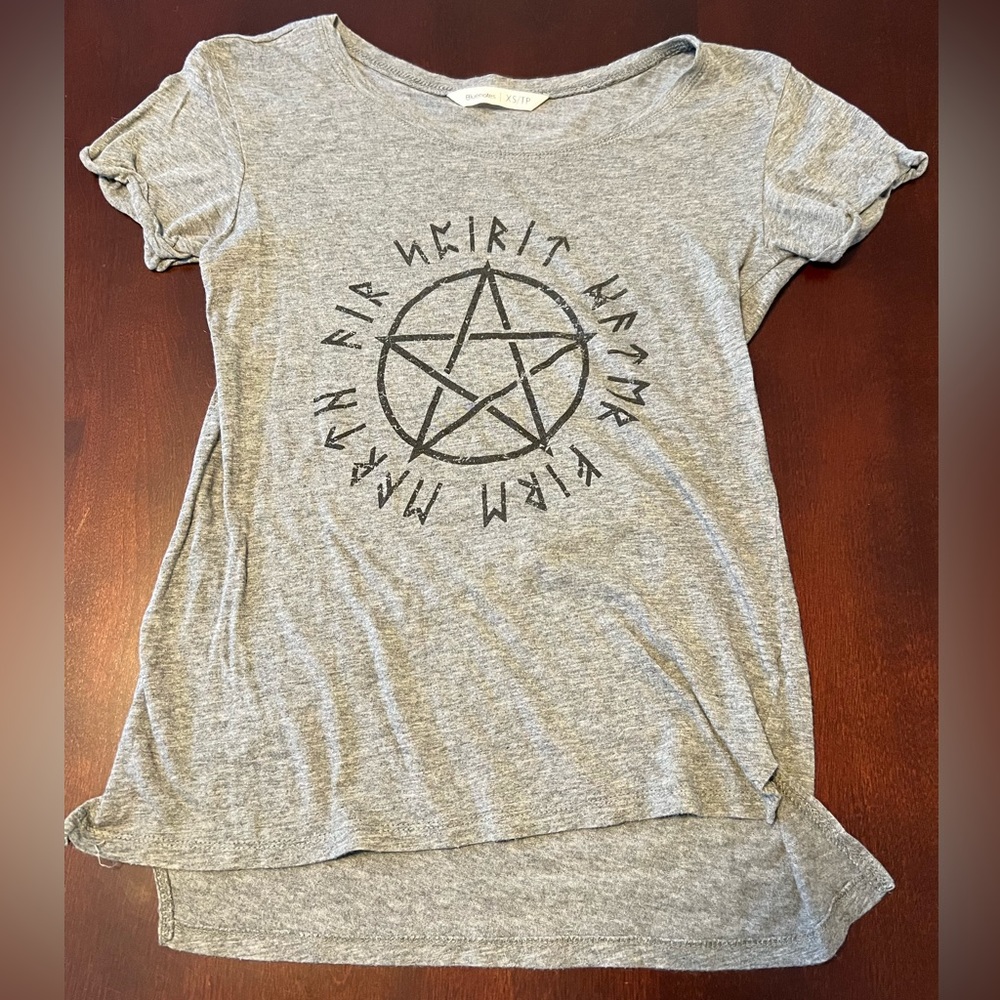 Gray X-Small graphic T-shirt
